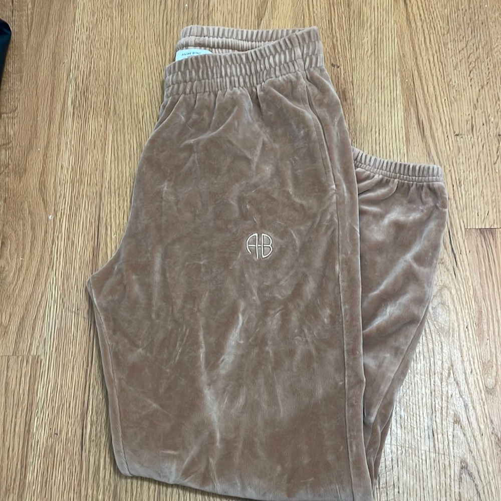 Anine Bing velvet joggers